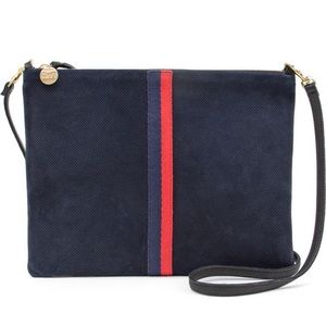 Clare V Sac Bretelle Perforated Suede Crossbody